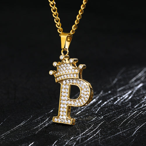 Load image into Gallery viewer, Zircon Alphabet Necklace
